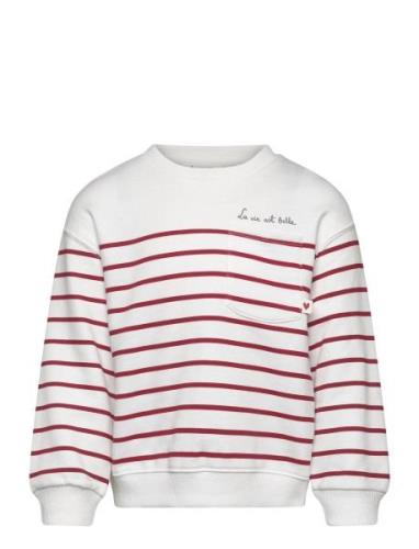 Striped Cotton-Blend Sweatshirt Tops Sweat-shirts & Hoodies Sweat-shir...