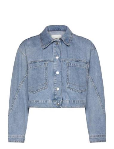 Pocketed Denim Jacket Farkkutakki Denimtakki Blue Mango