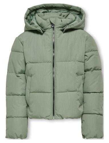 Kogdolly Short Puffer Jacket Otw Noos Toppatakki Green Kids Only