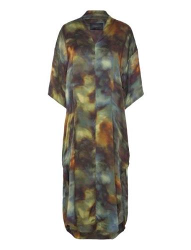 Cmsabrina-Kaftan Polvipituinen Mekko Khaki Green Copenhagen Muse