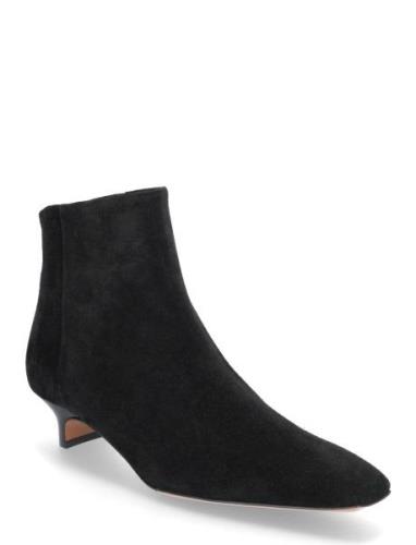 Polverelli Black Suede Shoes Boots Ankle Boots Ankle Boots With Heel B...