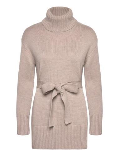 Liza Sweater Tops Knitwear Turtleneck Beige BUSNEL