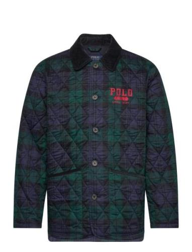 Logo Plaid Barn Coat Tikkitakki Green Polo Ralph Lauren