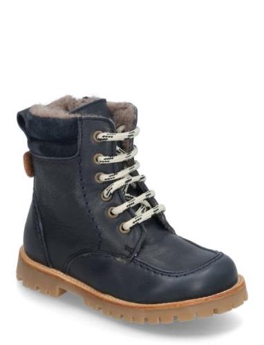 Rub Sole™ Lace Boot Tex Nauhalliset Talvikengät Blue Pom Pom