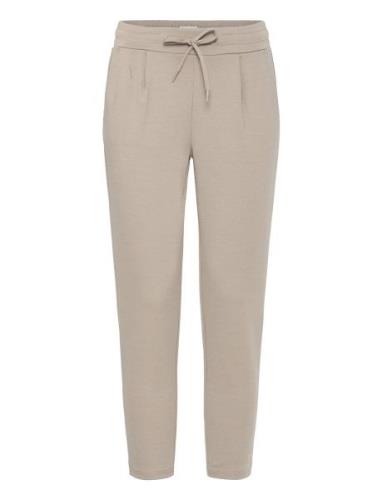 Ihkate Pa Bottoms Trousers Straight Leg Beige ICHI