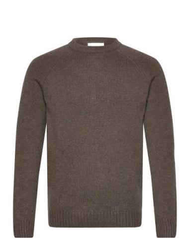 Bs Caspian Regular Fit Knitwear Tops Knitwear Round Necks Brown Bruun ...