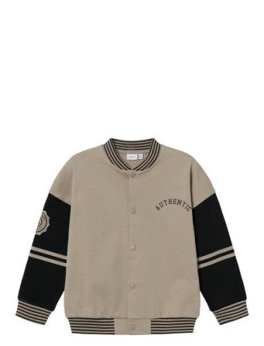 Nkmnassen Ls Rlx Sweat Card Bru Tops Knitwear Cardigans Beige Name It