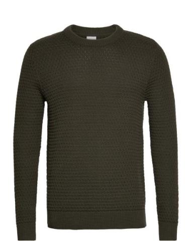 Slhremy Ls Knit All Stu Crew Neck W Camp Tops Knitwear Round Necks Kha...