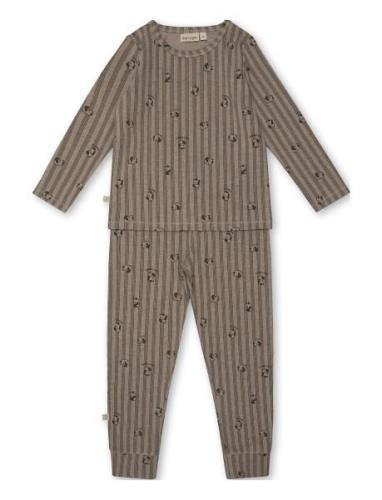 Melvin Homewear Set Pyjamasetti Pyjama Brown That's Mine