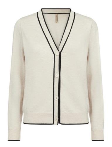 Sc-Dollie Tops Knitwear Cardigans Cream Soyaconcept