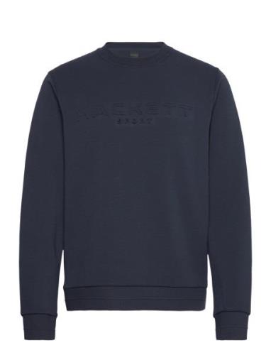 Hs Embossed Crew Tops Sweat-shirts & Hoodies Sweat-shirts Navy Hackett...