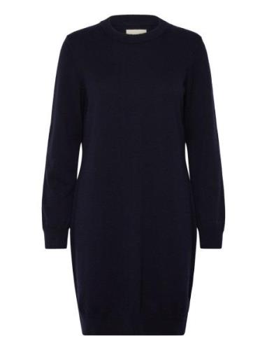 Superfine Lambswool Dress Lyhyt Mekko Navy GANT