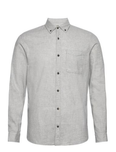 Jjeclassic Melange Shirt Ls Noos Tops Shirts Casual Grey Jack & J S