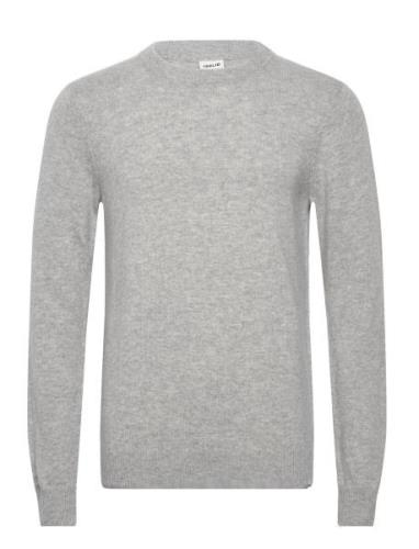 Sddyllon Ls2 Tops Knitwear Round Necks Grey Solid