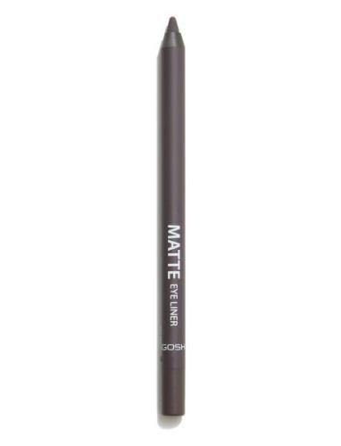 Gosh Matte Eye Liner Eyeliner Rajauskynä Meikki Brown GOSH COPENHAGEN