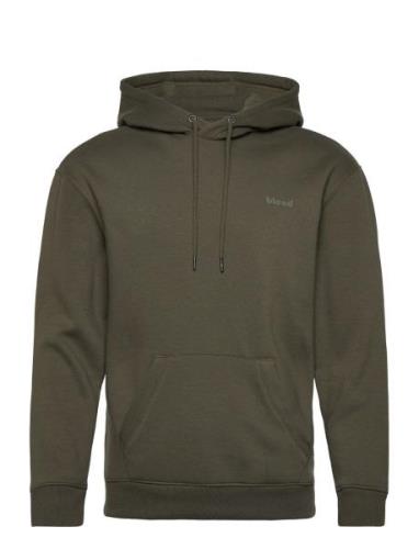 Bhdownton Hood Sweatshirt Tops Sweat-shirts & Hoodies Hoodies Khaki Gr...