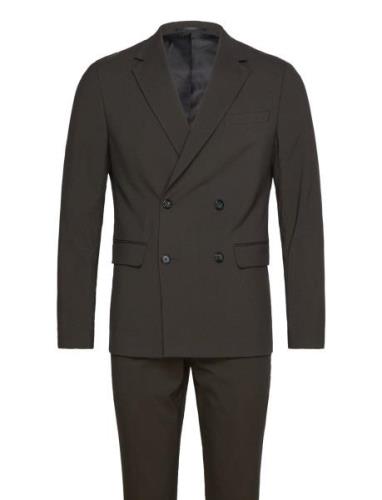 Plain Db Mens Suit - Normal Lenght Puku Khaki Green Lindbergh