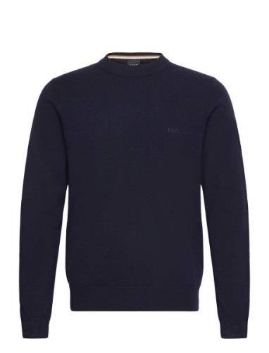 Ebacio Tops Knitwear Round Necks Navy BOSS