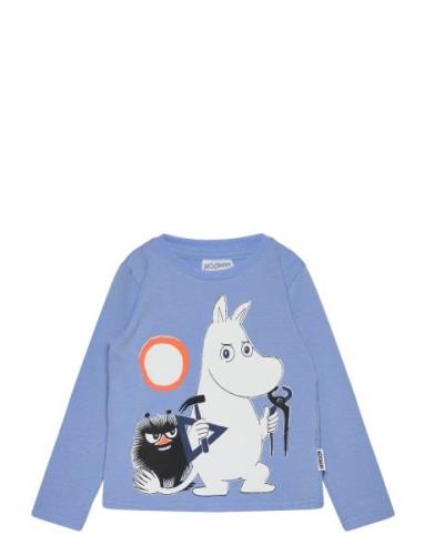 Moomin And Stinky Shirt Tops T-shirts Long-sleeved T-shirts Blue Marti...