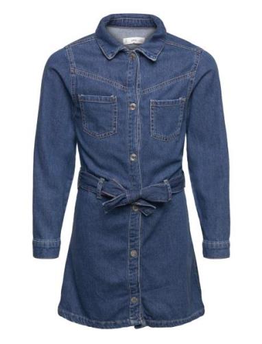 Denim Shirt Dress Dresses & Skirts Dresses Casual Dresses Long-sleeved...