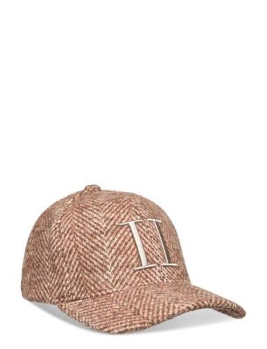 Herringb Baseball Cap Accessories Headwear Caps Brown Les Deux