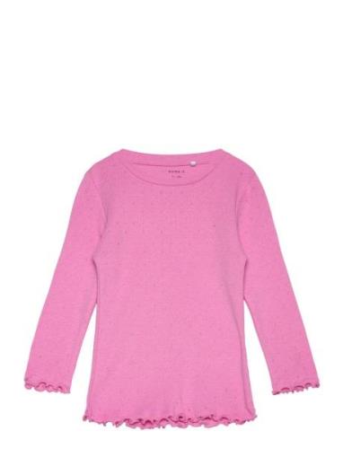 Nmfnimisa Ls Slim Top Tops T-shirts Long-sleeved T-shirts Pink Name It