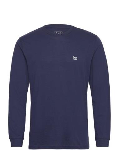 Ls Patch Logo Tee Tops T-shirts Long-sleeved Navy Lee Jeans