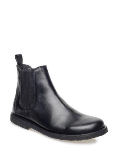 Booties - Flat - With Elastic Shoes Chelsea Boots Black ANGULUS