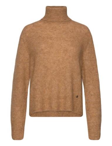 Mmaidy Thora Rollneck Knit Tops Knitwear Turtleneck Beige MOS MOSH