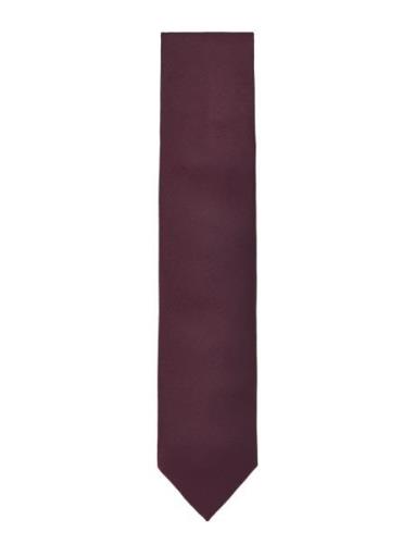 Polyester Tie 7 Cm Solmio Kravatti Burgundy Lindbergh Black