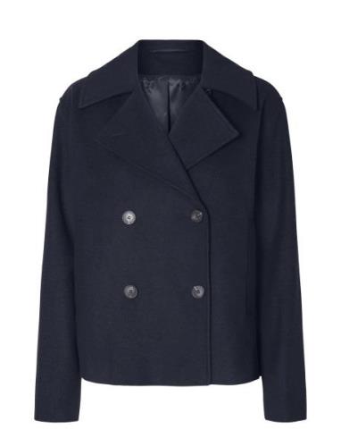 Slfalma Short Wool Jacket Noos Villakangastakki Navy Selected Femme