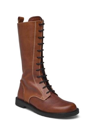 Boots - Flat - With Laces Shoes Boots Ankle Boots Laced Boots Brown AN...