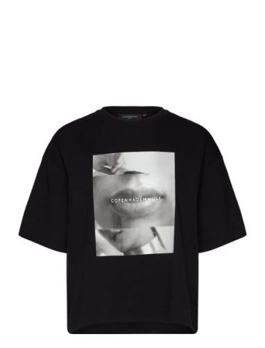 Cmmuse-Tee Tops T-shirts & Tops Short-sleeved Black Copenhagen Muse