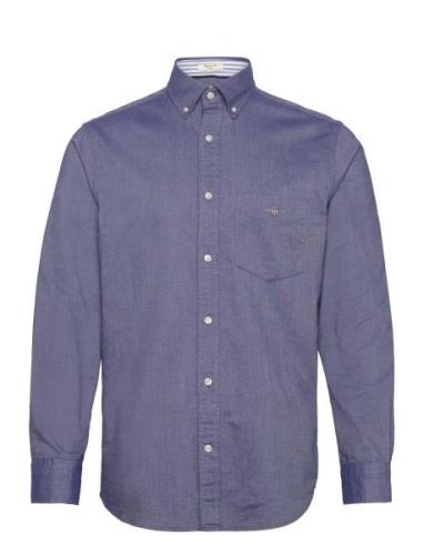 Reg Oxford A.shield Shirt Tops Shirts Casual Blue GANT