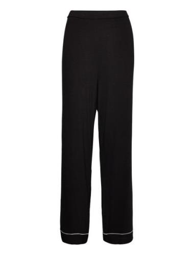 Pyjama Trousers Viscose Piping Pyjamahousut Olohousut Black Lindex