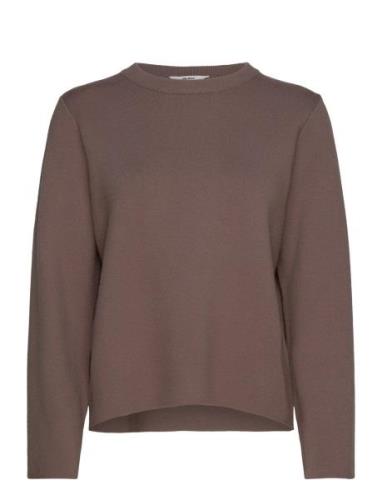 Objreynard Square Sleeve O-Neck Noos Tops Knitwear Jumpers Brown Objec...