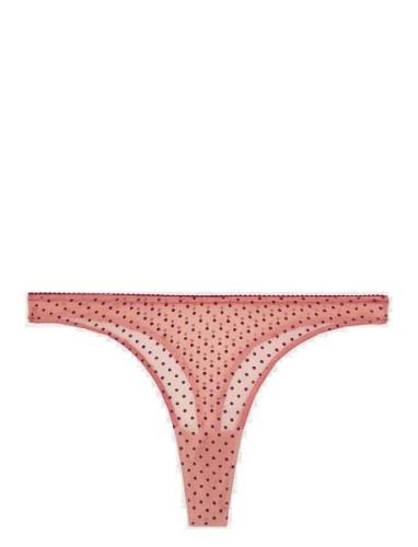 Mesh Thong Stringit Alusvaatteet Pink Understatement Underwear