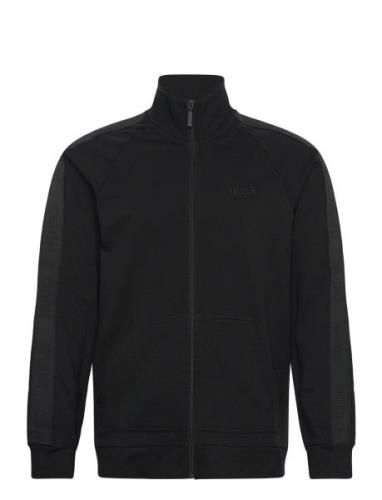 Tonal Logo Zip J Tops Sweat-shirts & Hoodies Sweat-shirts Black HUGO