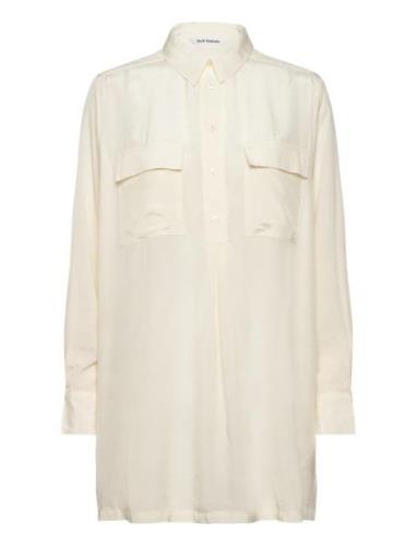 Srnikki Shirt Tops Shirts Long-sleeved Cream Soft Rebels