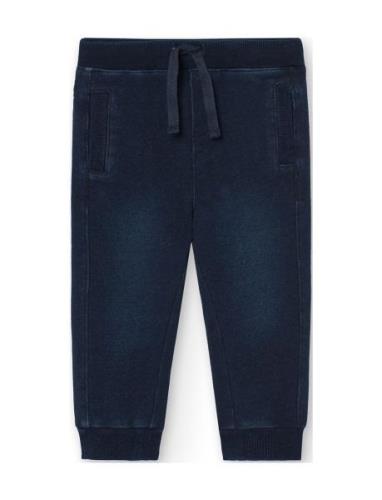 Fleece Denim Trousers For Baby Boy -Bci Bottoms Sweatpants Blue Boboli