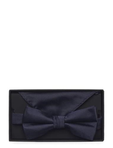 Polyester Bow Tie Rusetti Navy Lindbergh Black