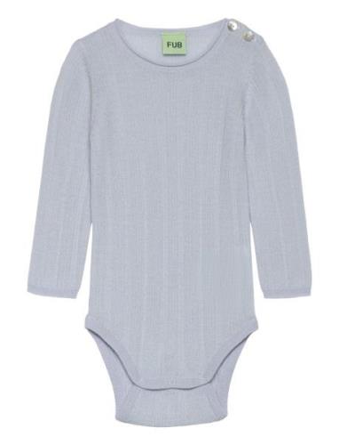 Baby Rib Body Bodies Long-sleeved Blue FUB