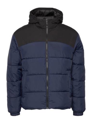 Jjmoon Hood Puffer Vuorillinen Takki Topattu Takki Navy Jack & J S