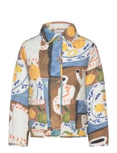 Abstract Team Time Printed Quilted Jacket Tikkitakki Multi/patterned B...