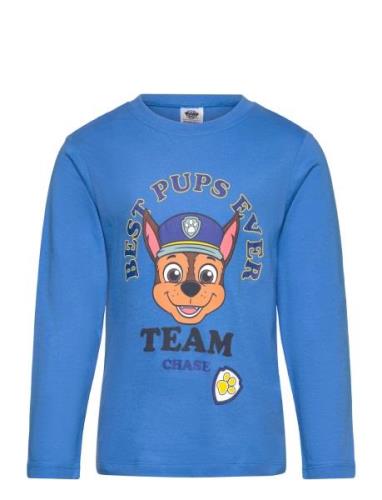 Tshirt Tops T-shirts Long-sleeved T-shirts Blue Paw Patrol