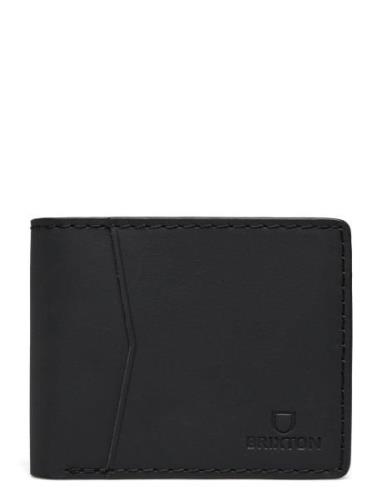 Traditional Leather Wallet Lompakko Black Brixton