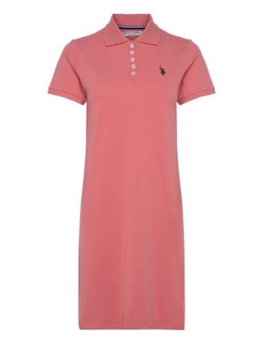 Uspa Polo Dress Agnes Women Polvipituinen Mekko Pink U.S. Polo Assn.