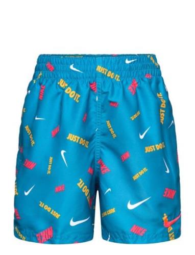 Nike B 4 Volley Short Print Uimashortsit Blue NIKE SWIM