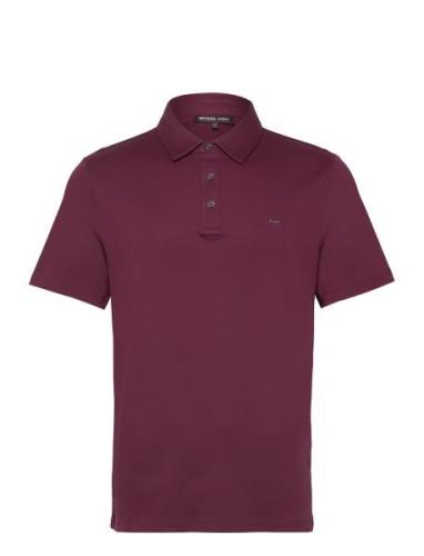 Sleek Mk Polo Tops Polos Short-sleeved Burgundy Michael Kors