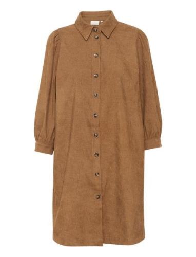 Kaeve Corduroy Dress Lyhyt Mekko Brown Kaffe